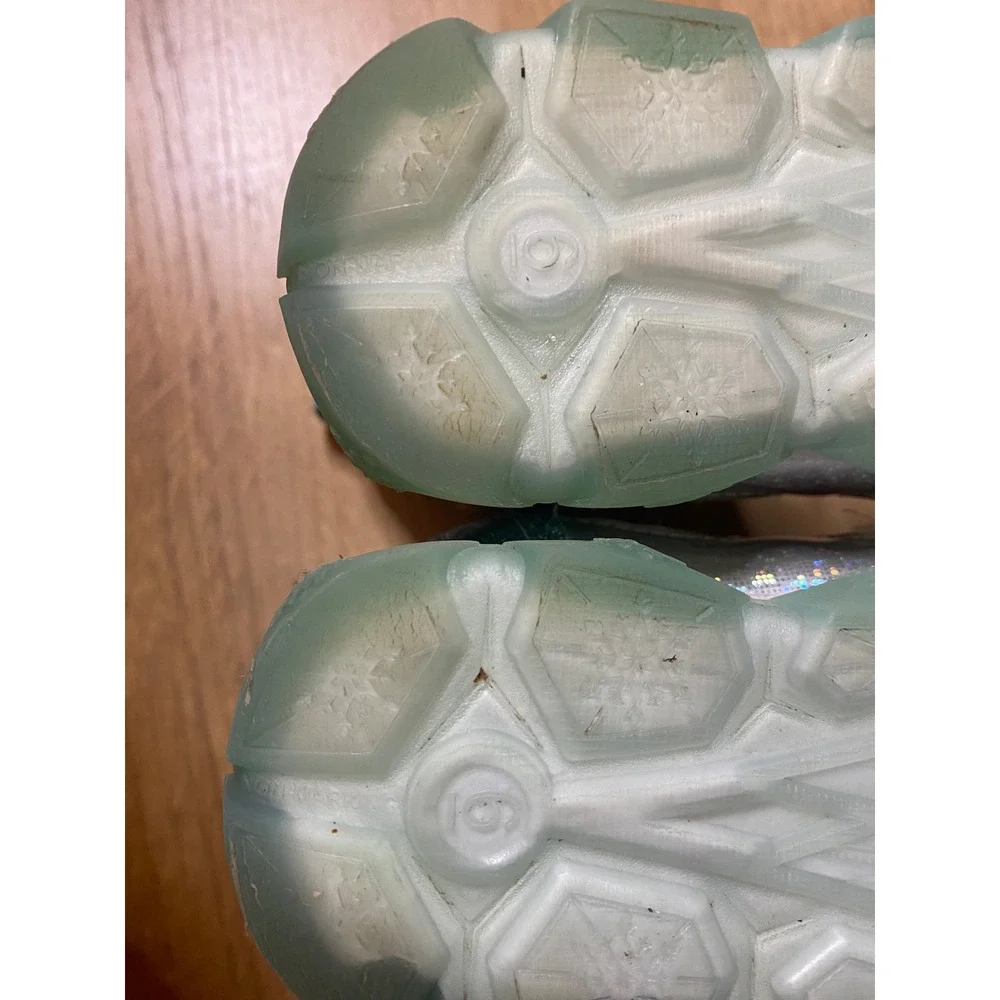 Disney Frozen 2 Elsa Anna Olaf Blue Glitter Winter Boots Kids Size 6